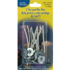 Pre-Waxed Wire Wick with Clip, 2", 12pk   552458036